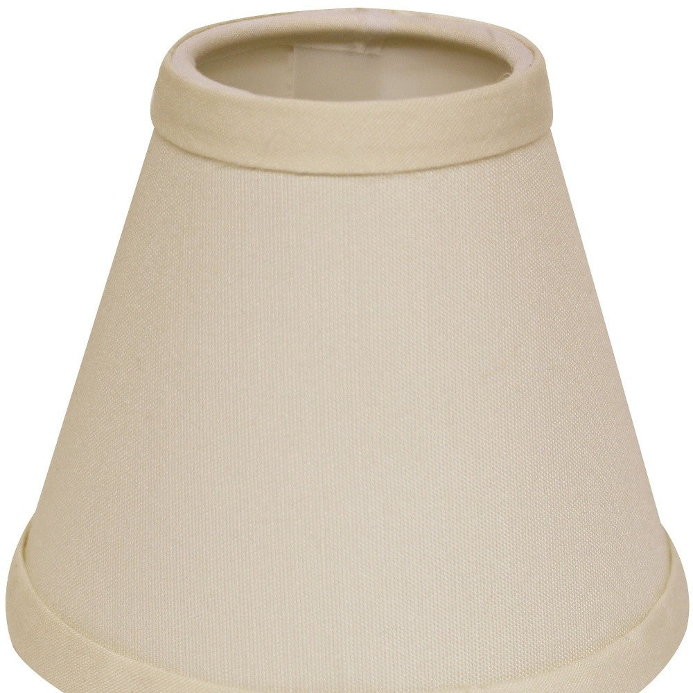 HomeRoots 4" Ivory Chandelier No Slub Lampshades in Set of 6
