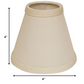 HomeRoots 4" Ivory Chandelier No Slub Lampshades in Set of 6
