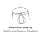 HomeRoots 4" Ivory Chandelier No Slub Lampshades in Set of 6