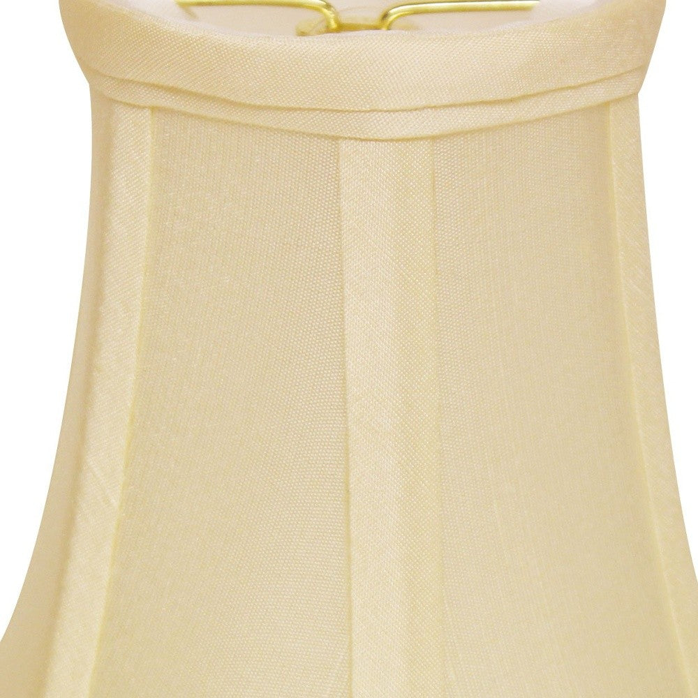 HomeRoots 4" Ivory Slanted Chandelier Dupioni Lampshades in Set of 6