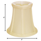 HomeRoots 4" Ivory Slanted Chandelier Dupioni Lampshades in Set of 6
