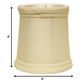 HomeRoots 4" Ivory Slanted Chandelier Tissue Shantung Lampshades in Set of 6