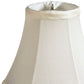 HomeRoots 4" Ivory Slanted Silk Chandelier Pongee Shantung Lampshades in Set of 6