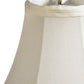 HomeRoots 4" Ivory Slanted Silk Chandelier Pongee Shantung Lampshades in Set of 6