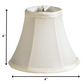 HomeRoots 4" Ivory Slanted Silk Chandelier Pongee Shantung Lampshades in Set of 6