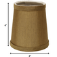 HomeRoots 4" Laurel Chandelier No Slub Lampshades in Set of 6