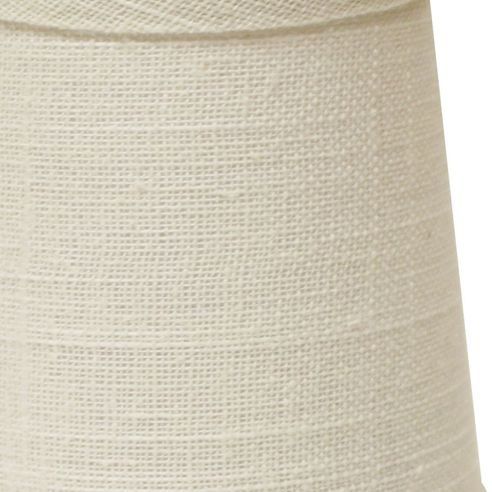 HomeRoots 4" Off White Chandelier Linen Lampshades in Set of 6