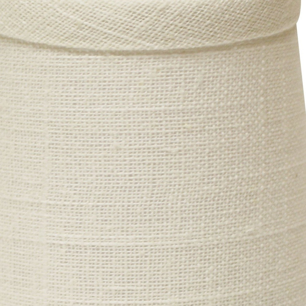 HomeRoots 4" Off White Chandelier Linen Lampshades in Set of 6