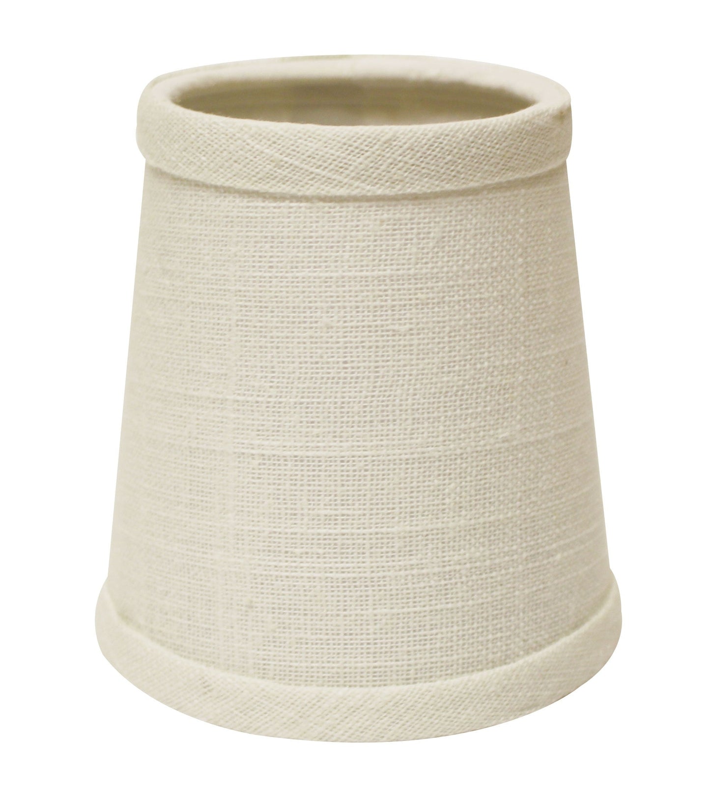HomeRoots 4" Off White Chandelier Linen Lampshades in Set of 6