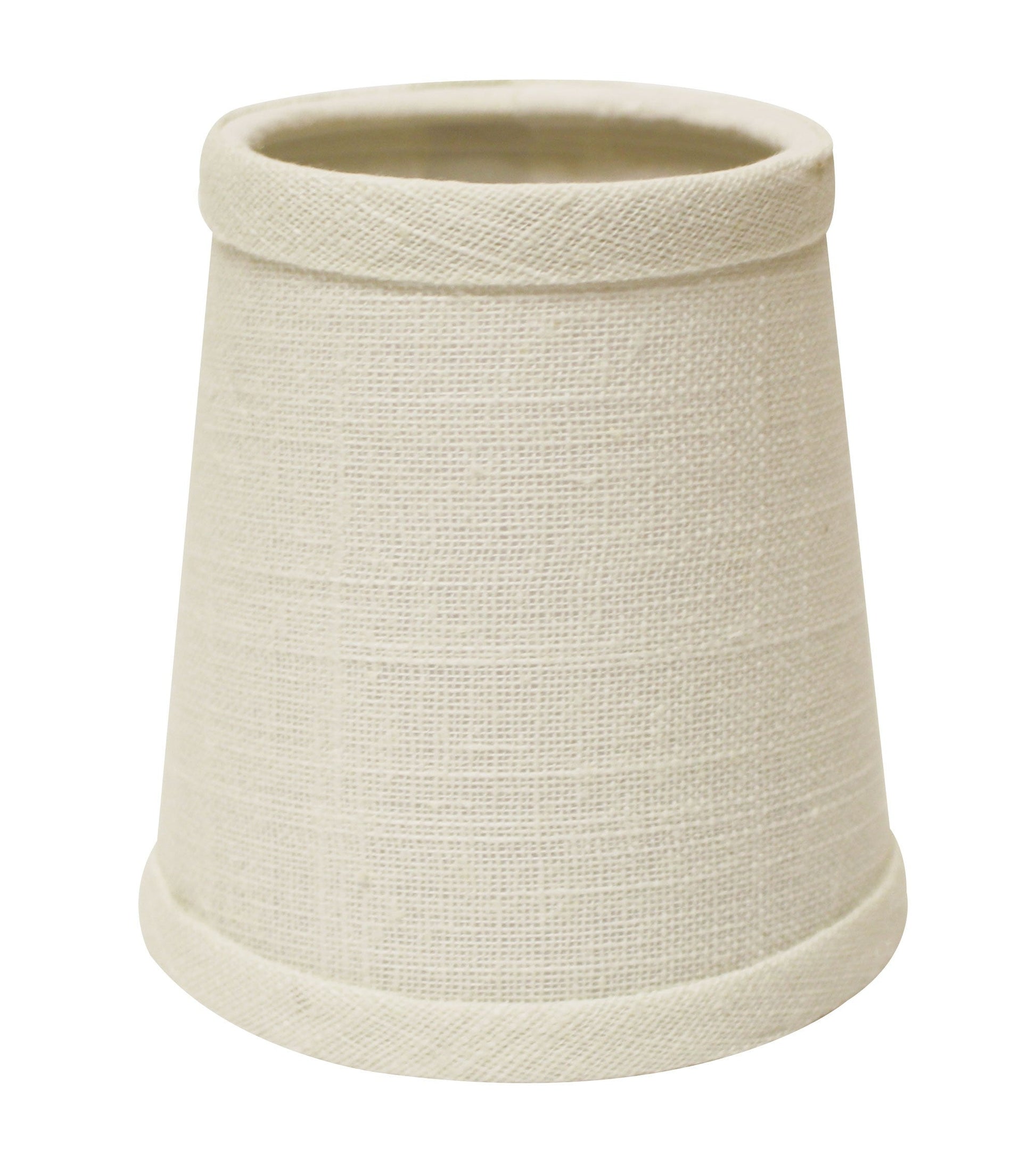 HomeRoots 4" Off White Chandelier Linen Lampshades in Set of 6