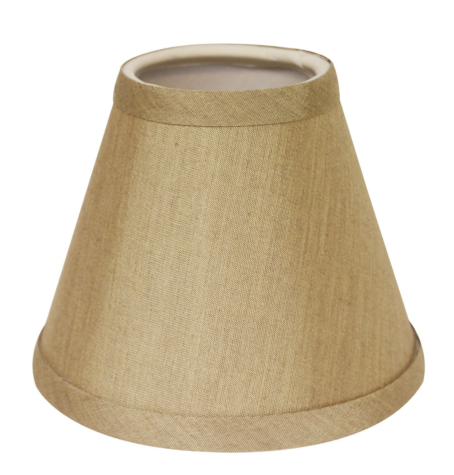 HomeRoots 4" Pale Brown Chandelier No Slub Lampshades in Set of 6