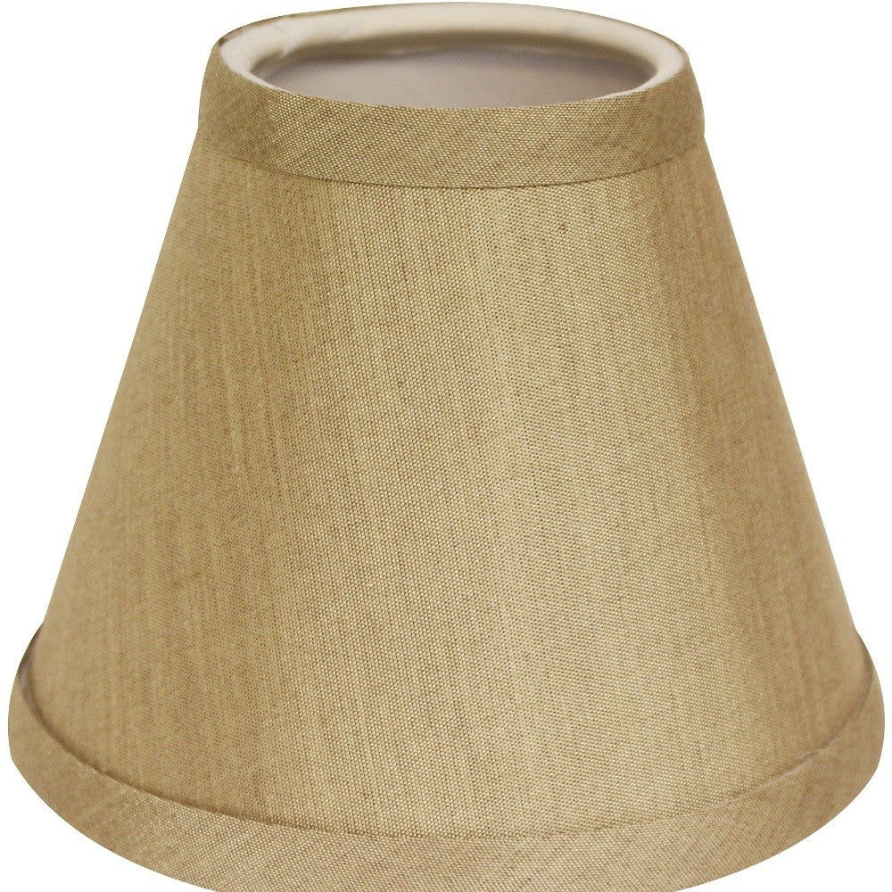 HomeRoots 4" Pale Brown Chandelier No Slub Lampshades in Set of 6
