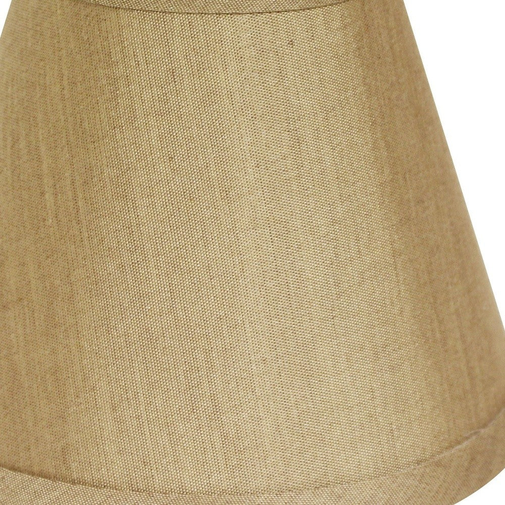 HomeRoots 4" Pale Brown Chandelier No Slub Lampshades in Set of 6