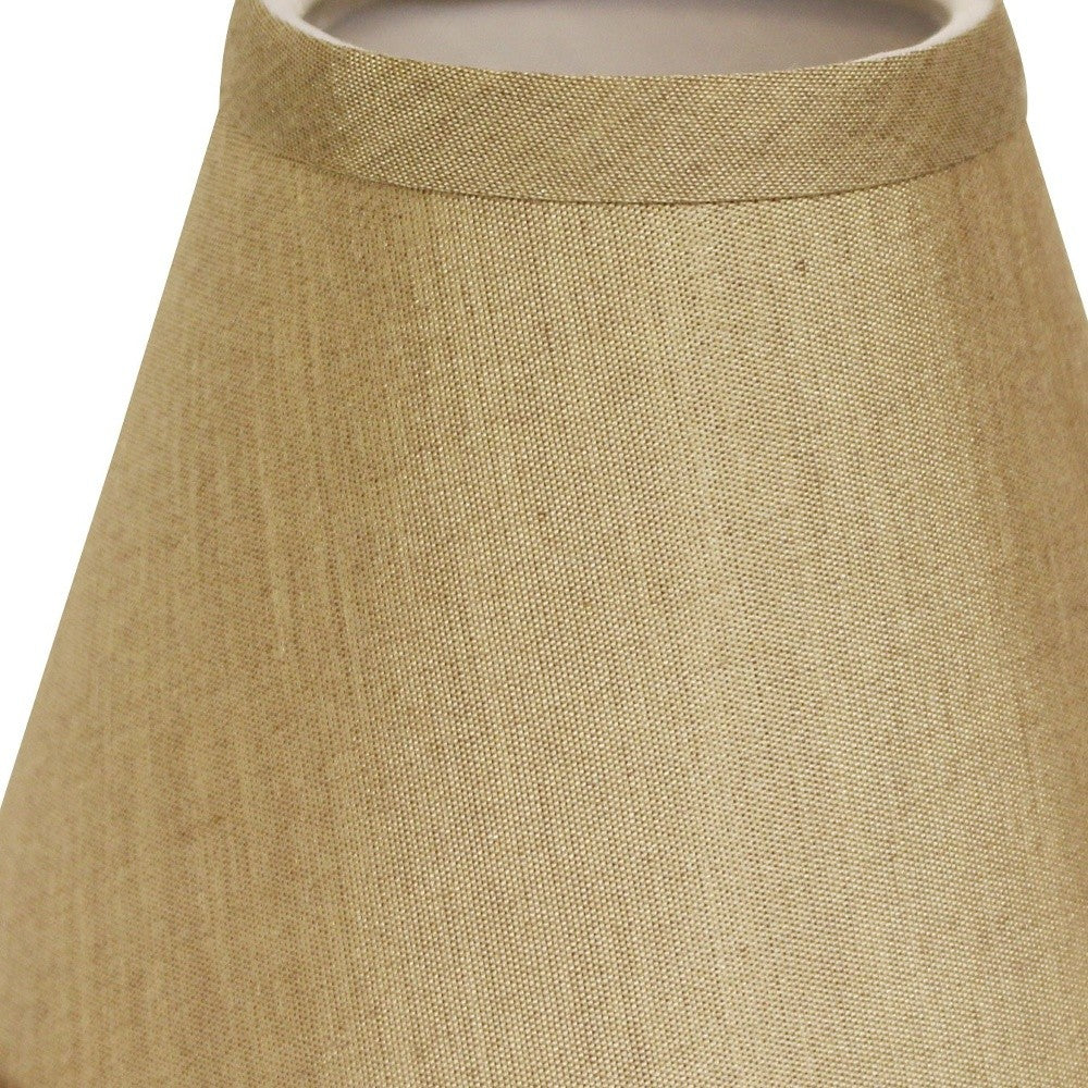 HomeRoots 4" Pale Brown Chandelier No Slub Lampshades in Set of 6