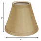 HomeRoots 4" Pale Brown Chandelier No Slub Lampshades in Set of 6