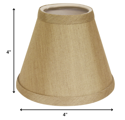 HomeRoots 4" Pale Brown Chandelier No Slub Lampshades in Set of 6
