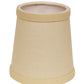 HomeRoots 4" Parchment Beige Chandelier Linen Lampshades in Set of 6