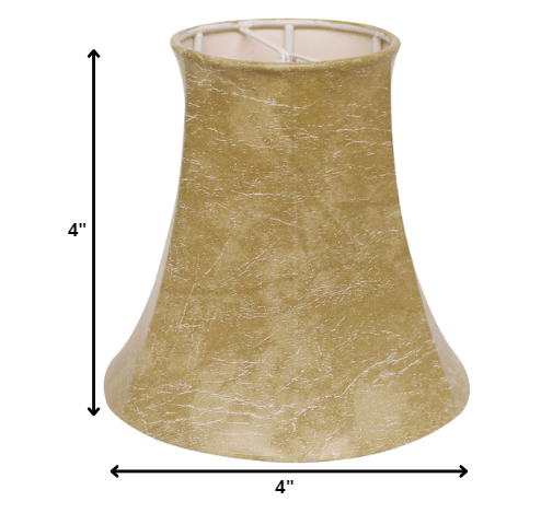 HomeRoots 4" Parchment Slanted Faux Chandelier Lampshades in Set of 6