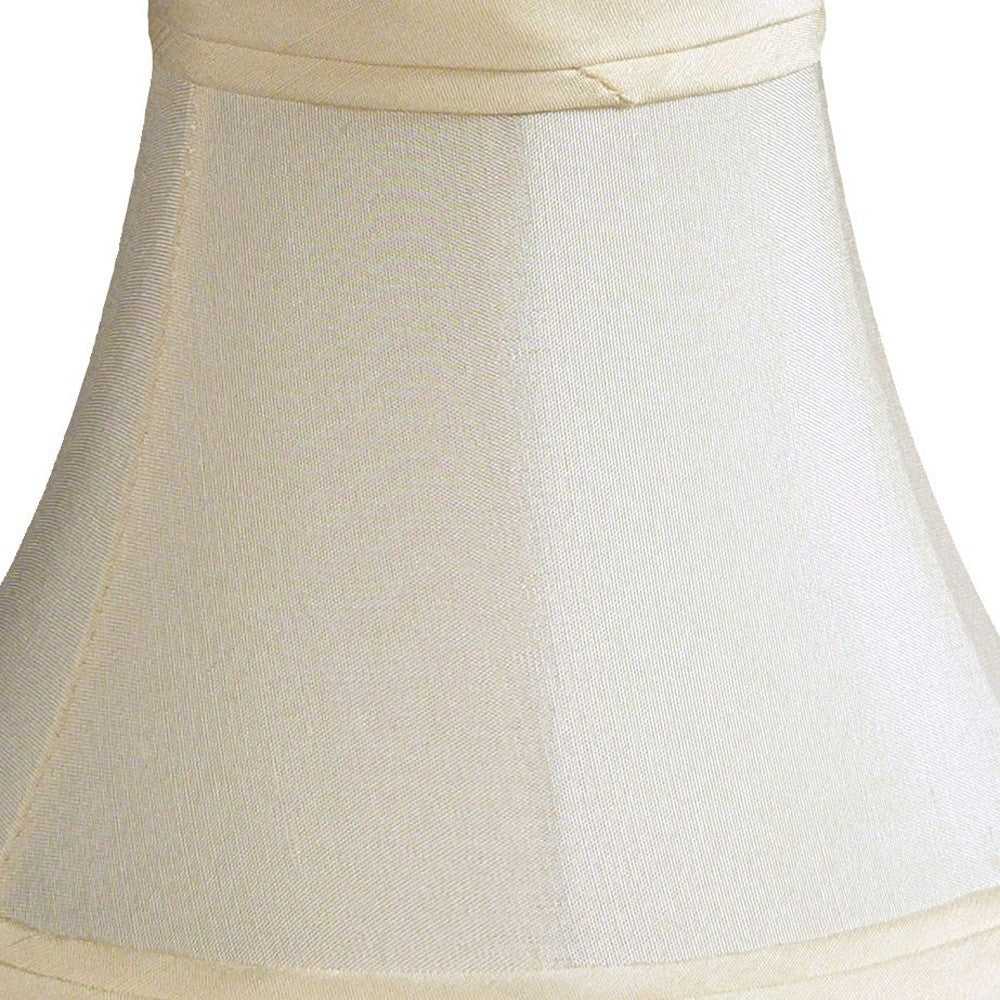 HomeRoots 4" Slate Grey Premium Silk Chandelier Shantung Lampshades in Set of 6