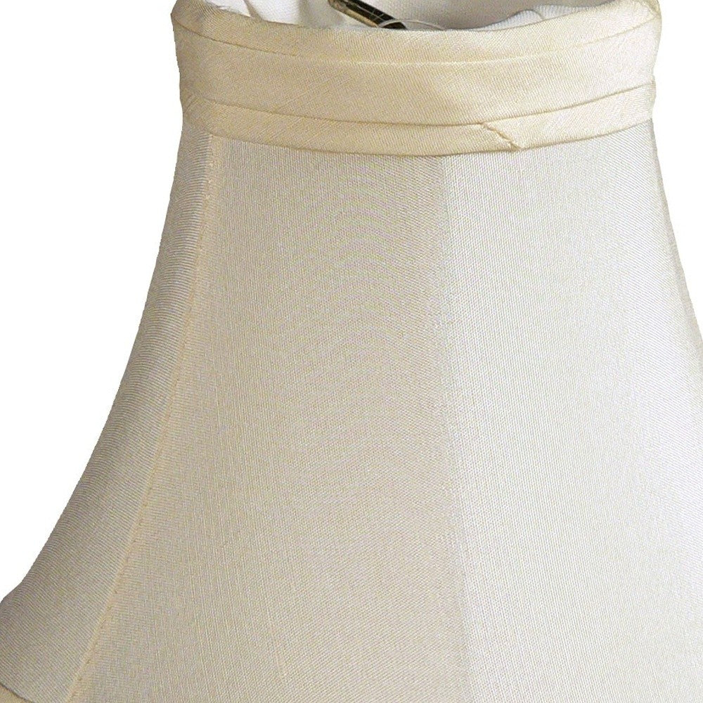 HomeRoots 4" Slate Grey Premium Silk Chandelier Shantung Lampshades in Set of 6