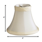 HomeRoots 4" Slate Grey Premium Silk Chandelier Shantung Lampshades in Set of 6