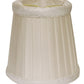 HomeRoots 4" Slate Grey Slanted Pleat Chandelier Silk Lampshades in Set of 6