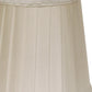 HomeRoots 4" Slate Grey Slanted Pleat Chandelier Silk Lampshades in Set of 6