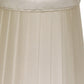 HomeRoots 4" Slate Grey Slanted Pleat Chandelier Silk Lampshades in Set of 6