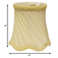 HomeRoots 4" Slate Grey Slanted Swirl Chandelier Silk Lampshades in Set of 6