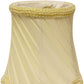 HomeRoots 4" Slate Grey Swirled Chandelier Silk Lampshades in Set of 6
