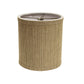 HomeRoots 4" Taupe Grasscloth Drum Chandelier Lampshades in Set of 6