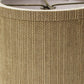 HomeRoots 4" Taupe Grasscloth Drum Chandelier Lampshades in Set of 6