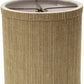HomeRoots 4" Taupe Grasscloth Drum Chandelier Lampshades in Set of 6
