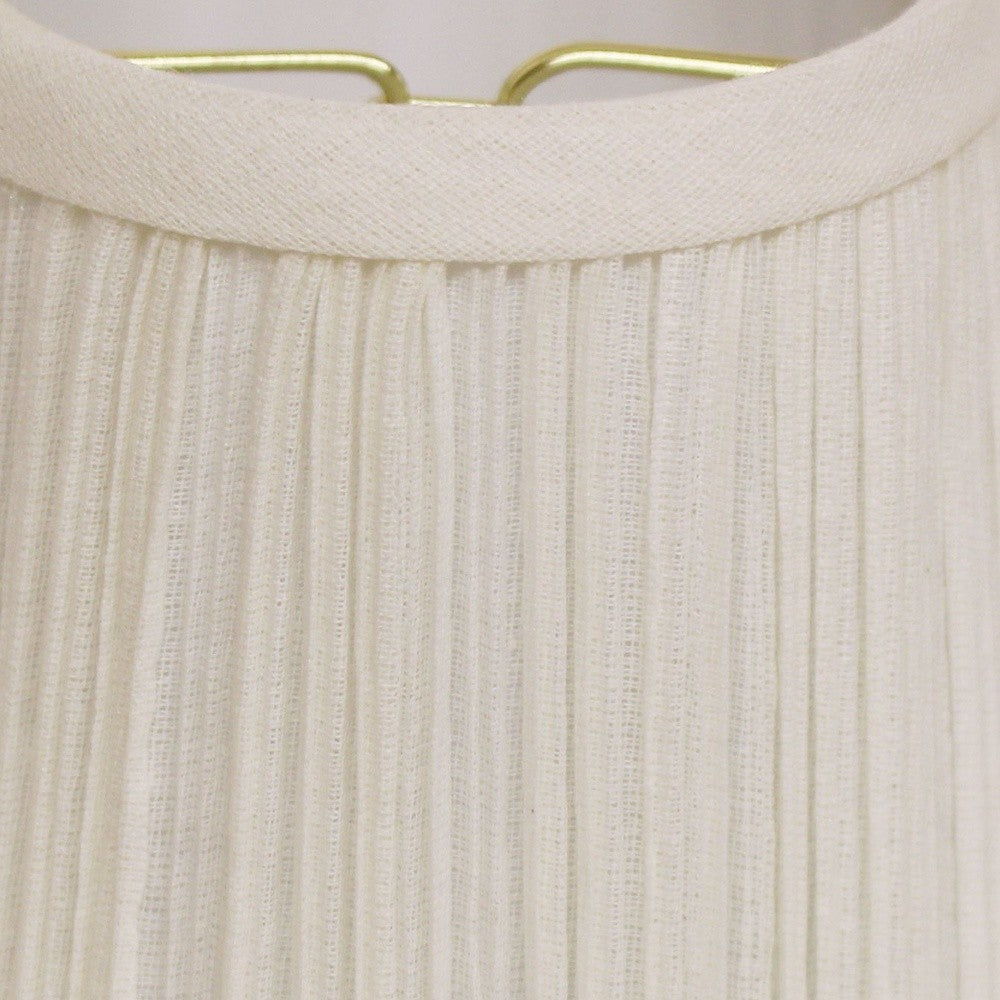HomeRoots 4" White Chandelier Broadcloth Lampshades in Set of 6