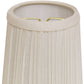HomeRoots 4" White Chandelier Broadcloth Lampshades in Set of 6