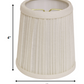 HomeRoots 4" White Chandelier Broadcloth Lampshades in Set of 6