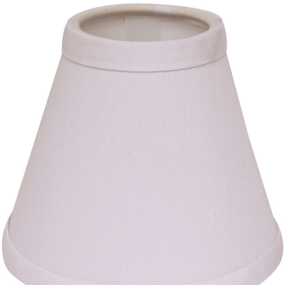 HomeRoots 4" White Chandelier No Slub Lampshades in Set of 6