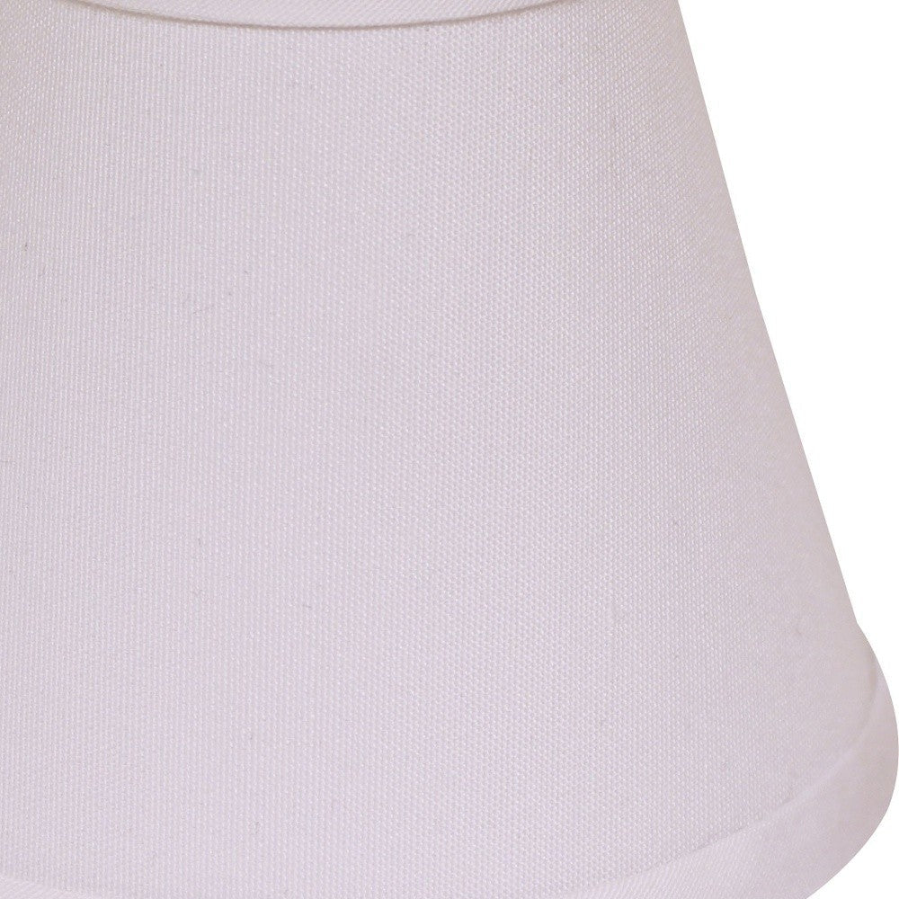 HomeRoots 4" White Chandelier No Slub Lampshades in Set of 6