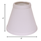 HomeRoots 4" White Chandelier No Slub Lampshades in Set of 6