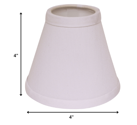 HomeRoots 4" White Chandelier No Slub Lampshades in Set of 6