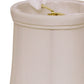 HomeRoots 4" White Slanted Chandelier Tissue Shantung Lampshades in Set of 6