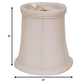 HomeRoots 4" White Slanted Chandelier Tissue Shantung Lampshades in Set of 6