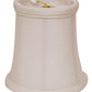 HomeRoots 4" White Slanted Chandelier Tissue Shantung Lampshades in Set of 6