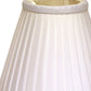 HomeRoots 4" White Slanted Pleat Chandelier Silk Lampshades in Set of 6