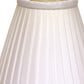 HomeRoots 4" White Slanted Pleat Chandelier Silk Lampshades in Set of 6