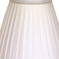 HomeRoots 4" White Slanted Pleat Chandelier Silk Lampshades in Set of 6