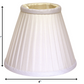 HomeRoots 4" White Slanted Pleat Chandelier Silk Lampshades in Set of 6