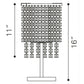 HomeRoots 41" White Metal Bedside Table Lamp With Crystal Shade