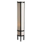 HomeRoots 48" Steel Column Floor Lamp With Beige Drum Shade and Black Finish