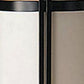 HomeRoots 48" Steel Column Floor Lamp With Beige Drum Shade and Black Finish